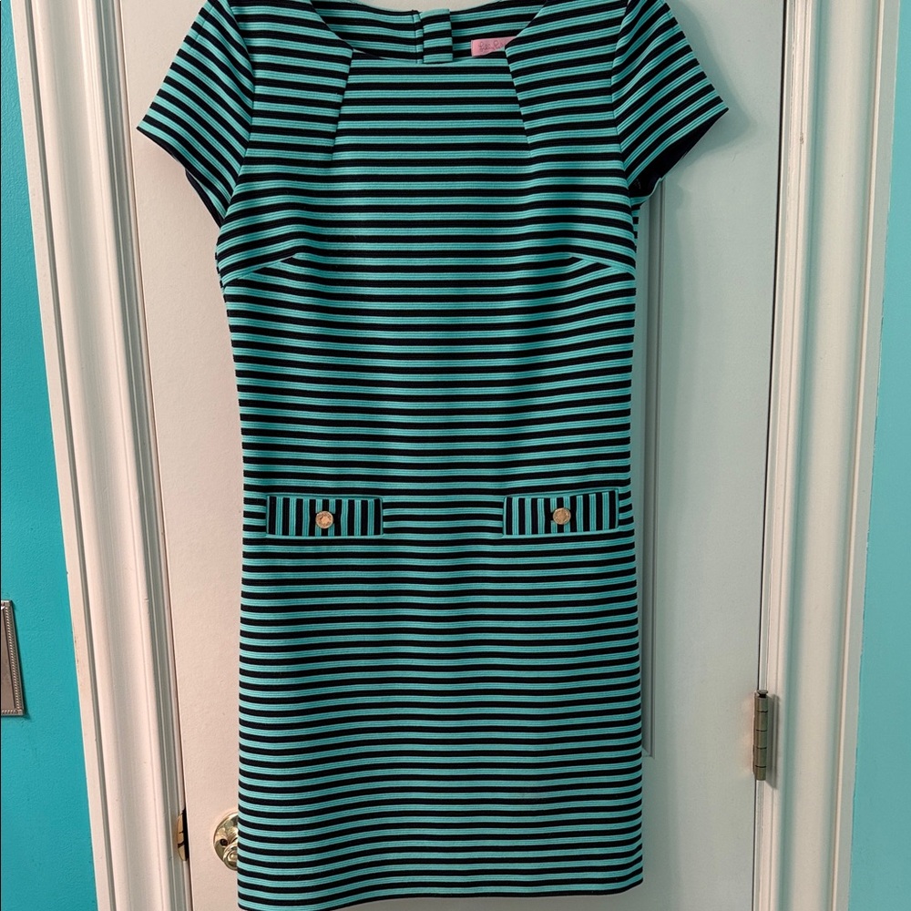 Lilly Pulitzer Striped Navy and Blue Dress